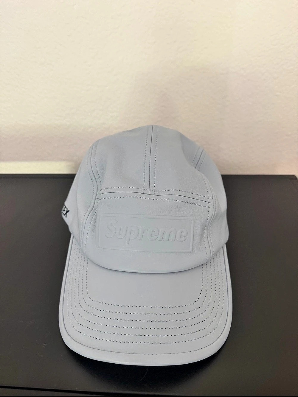 Supreme Leather GORE-TEX Camp Cap blue
